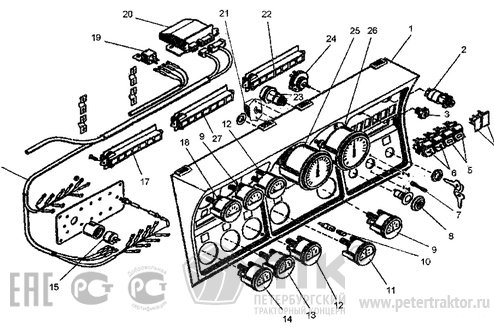 Щиток приборов 702МВ.38.05.000-01